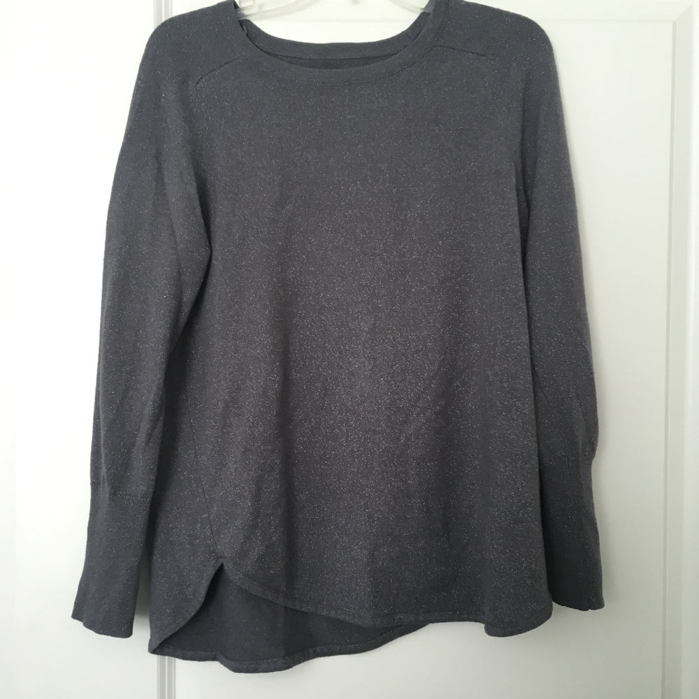 Dusty Violet Sweater w/ Silver Metallic Thread
